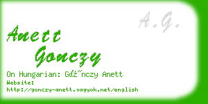 anett gonczy business card